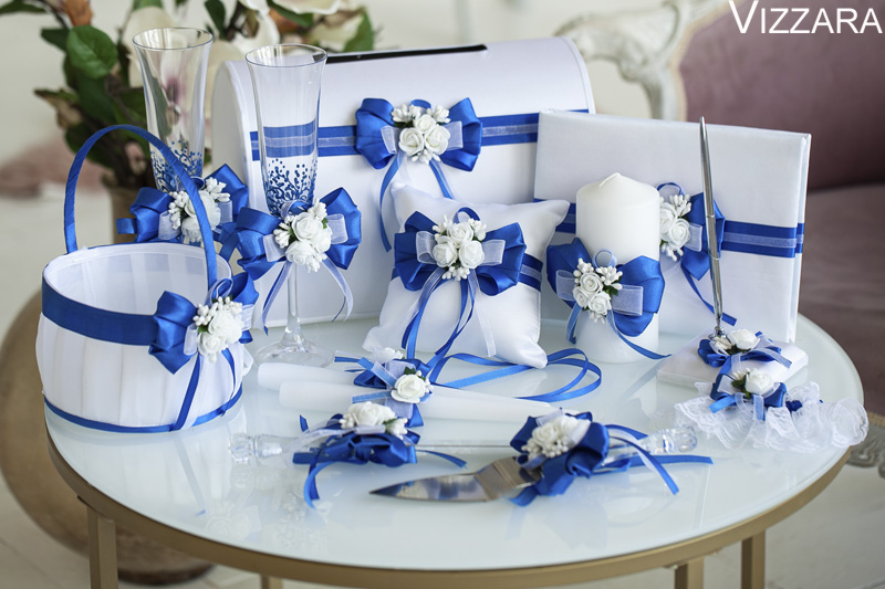 Набор свадебный Flowers blue