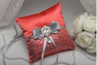 Подушка для кілець Коралове весілля