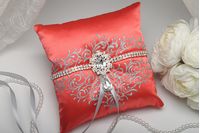 Подушка для колец Coral and silver