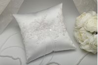 Подушка для кілець Біле весілля