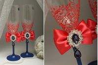 Свадебные бокалы для шампанского Прикосновение