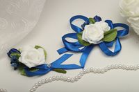 Бутоньерки Rose bright blue