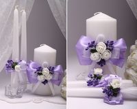 Свечи Flowers purple
