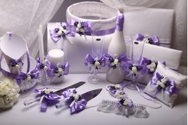 Набор свадебный Flowers purple