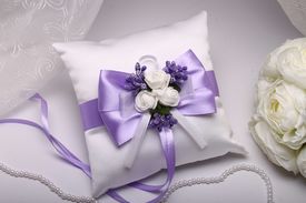 Подушка Flowers purple
