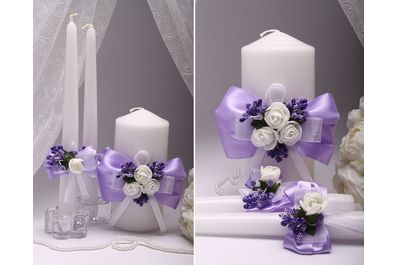 Свечи Flowers purple