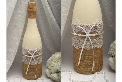 Свадебные бутылки жених и невеста