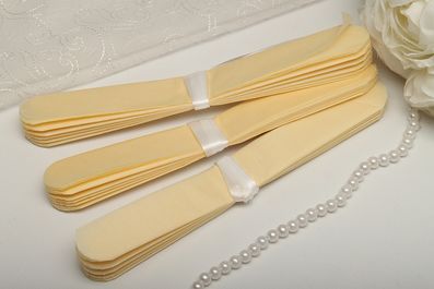 Помпоны из бумаги тишью свадебные 15 см кремовые