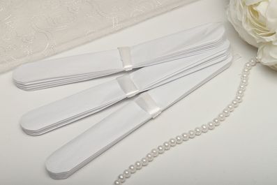 Помпоны из бумаги тишью свадебные 15 см белые