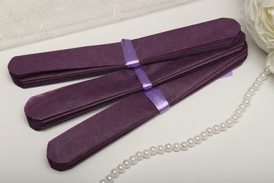 Помпони з паперу тишею весільні 15 см фіолетові 5 шт