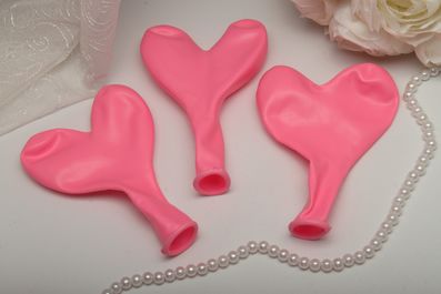 Воздушные шары сердце 25 см розовые
