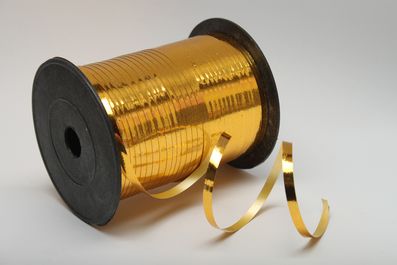 Лента для шариков металлизированная 5 мм золотая