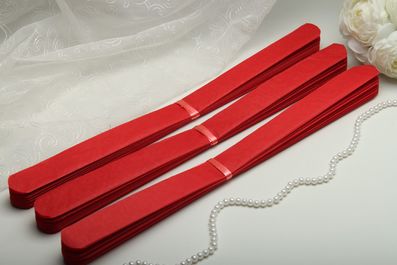 Помпоны из бумаги тишью свадебные 35 см красные