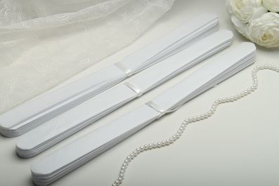Помпони з паперу тишею весільні 35 см білі