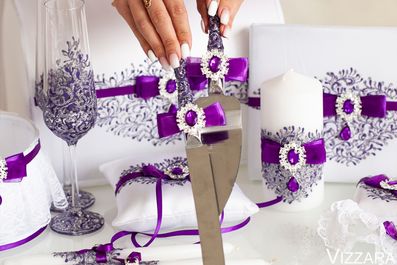 Нож и лопатка Purple silver
