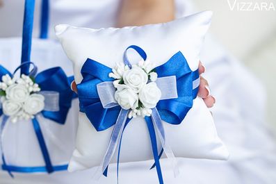 Подушка для колец Flowers blue