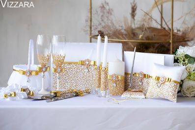 Набор свадебный Golden and White