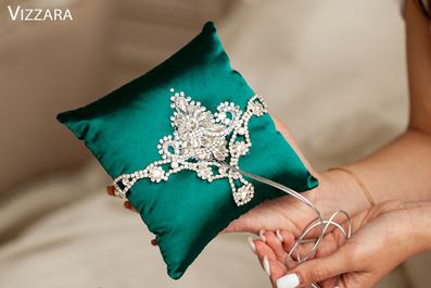Подушка для колец Princess emerald